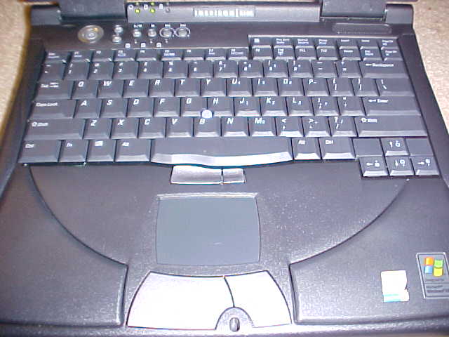 Closer shot of keyboard area